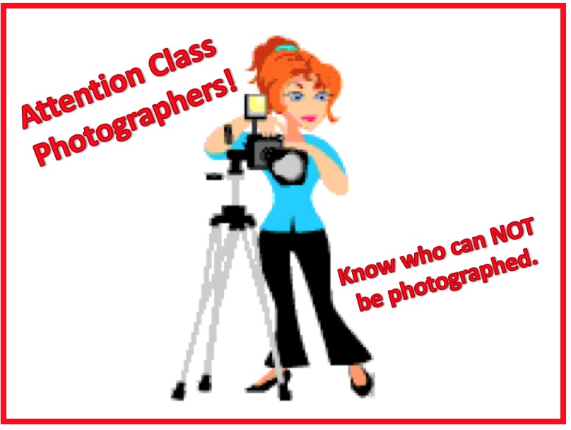 Class Photographers - Check With Your Teachers